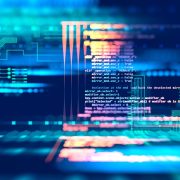 Programming code abstract technology background of software developer and Computer script